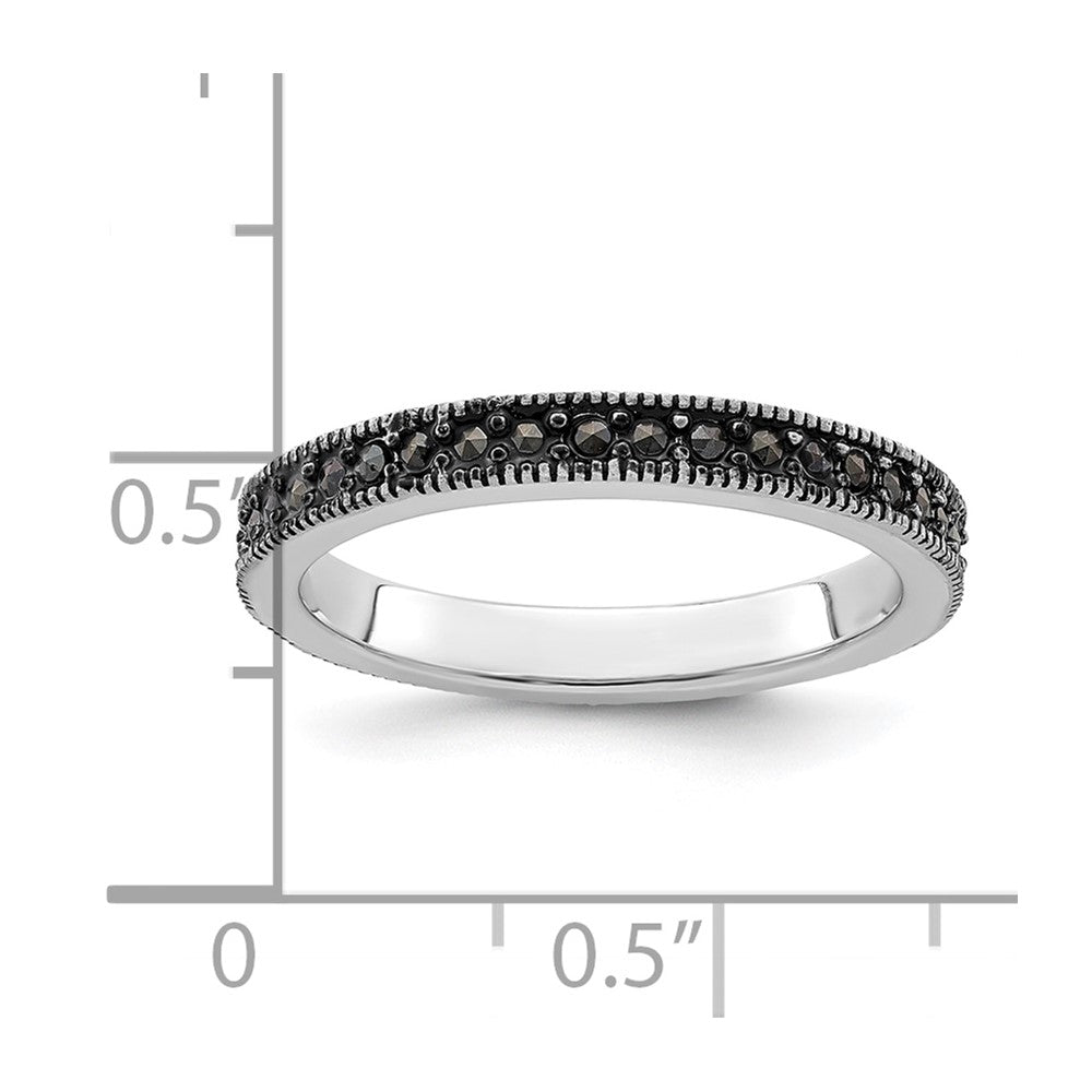 Sterlingsilber Stapelbar Expressions Markasit Ring