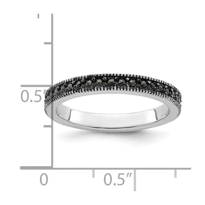 Sterlingsilber Stapelbar Expressions Markasit Ring