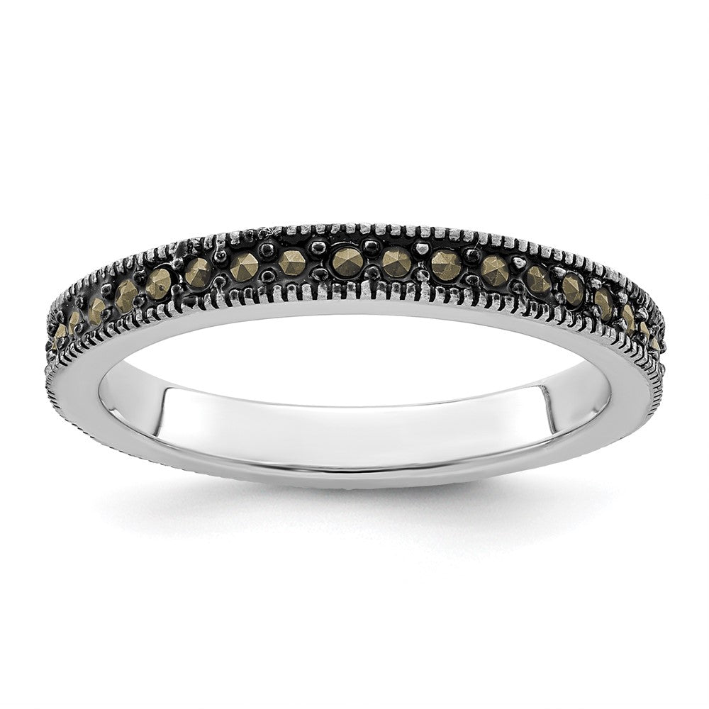 Sterlingsilber Stapelbar Expressions Markasit Ring