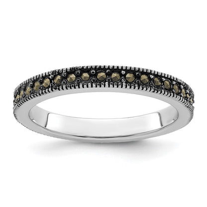 Sterlingsilber Stapelbar Expressions Markasit Ring