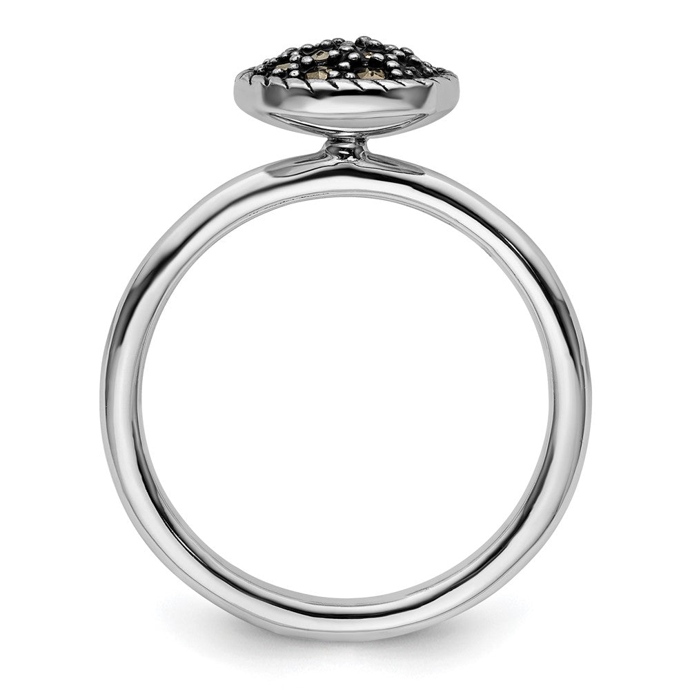 Sterlingsilber Stapelbar Expressions Markasit Ring