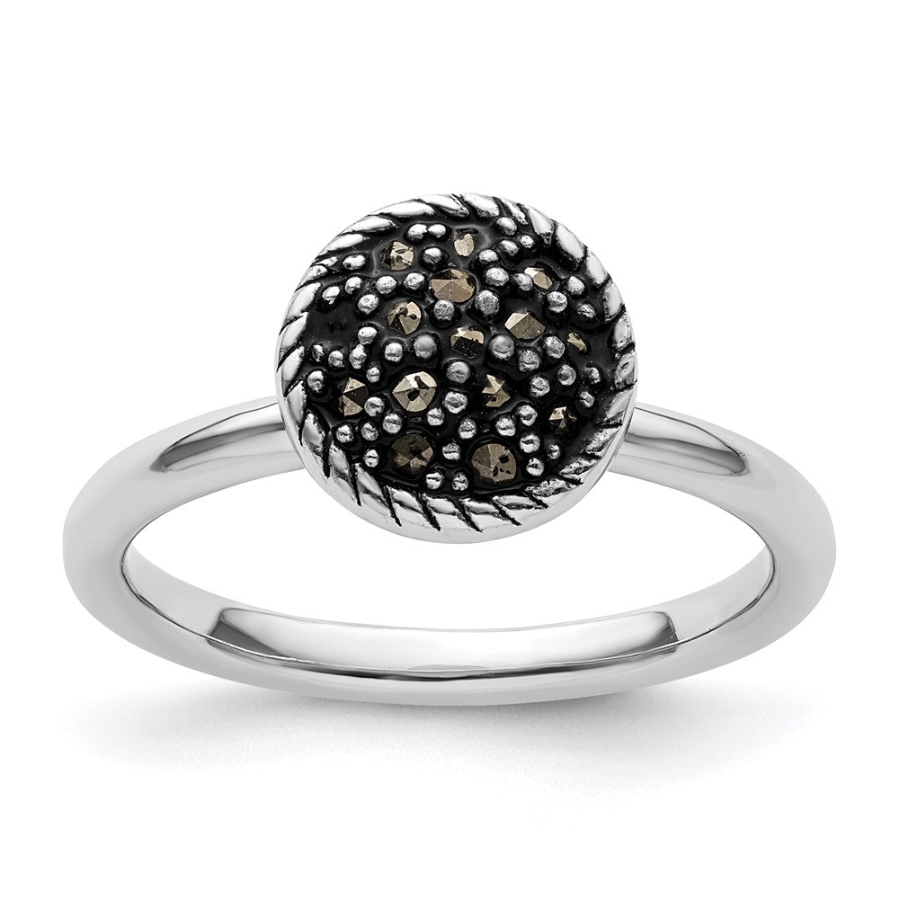 Sterlingsilber Stapelbar Expressions Markasit Ring