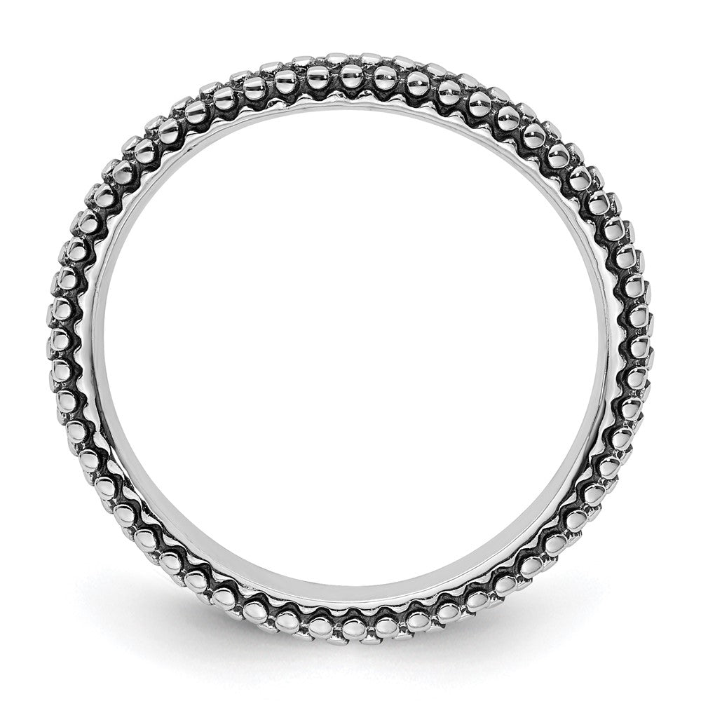 Sterlingsilber Stapelbar Expressions Poliert Antikisiert Welle Ring
