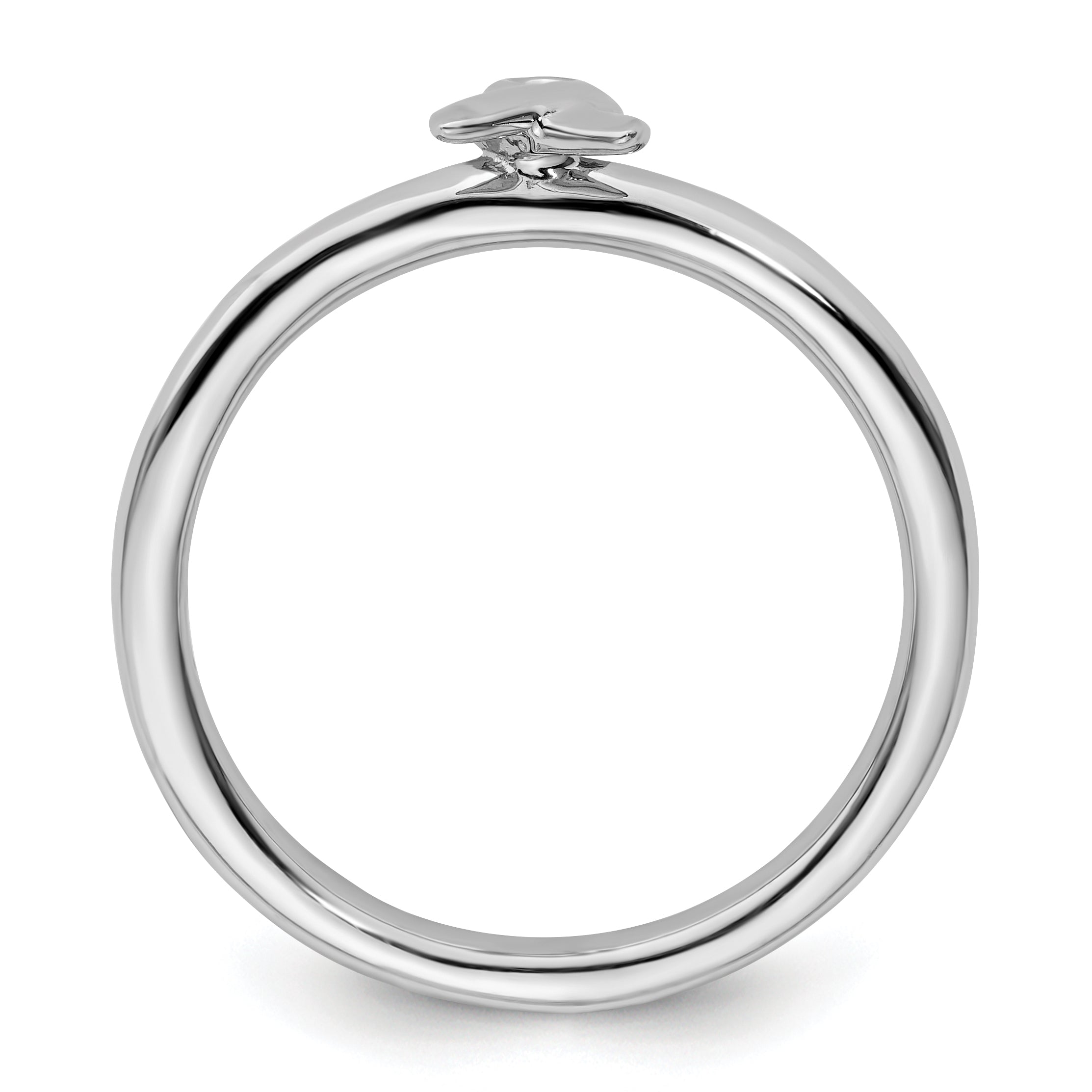 Sterlingsilber Stapelbar Expressions Bewusstsein Schleife Ring