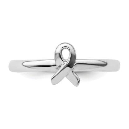 Sterlingsilber Stapelbar Expressions Bewusstsein Schleife Ring