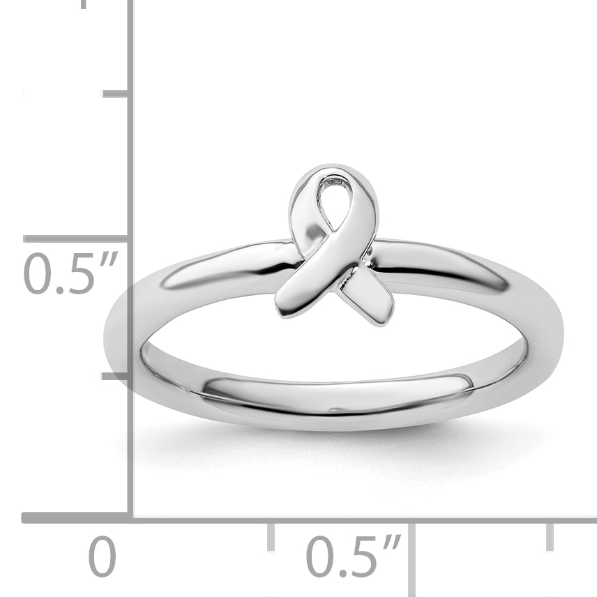 Sterlingsilber Stapelbar Expressions Bewusstsein Schleife Ring