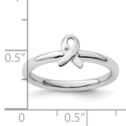 Sterlingsilber Stapelbar Expressions Bewusstsein Schleife Ring