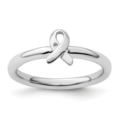 Sterlingsilber Stapelbar Expressions Bewusstsein Schleife Ring