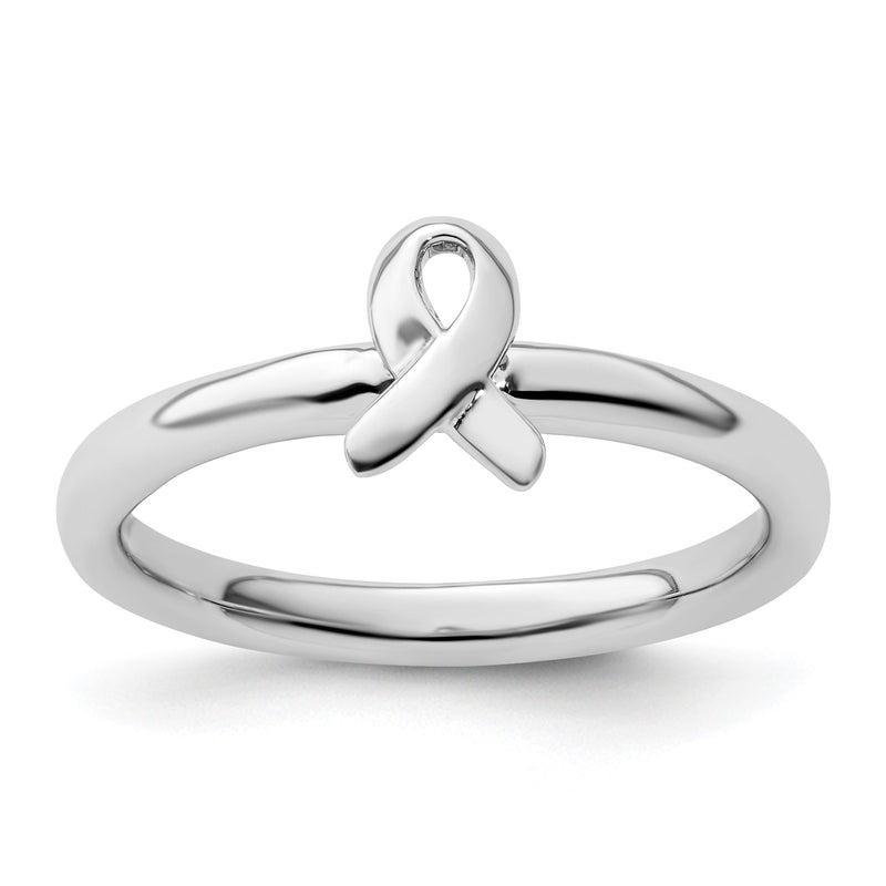 Sterlingsilber Stapelbar Expressions Bewusstsein Schleife Ring