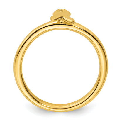 Sterlingsilber Stapelbar Expressions Vergoldet Bewusstsein Schleife Ring