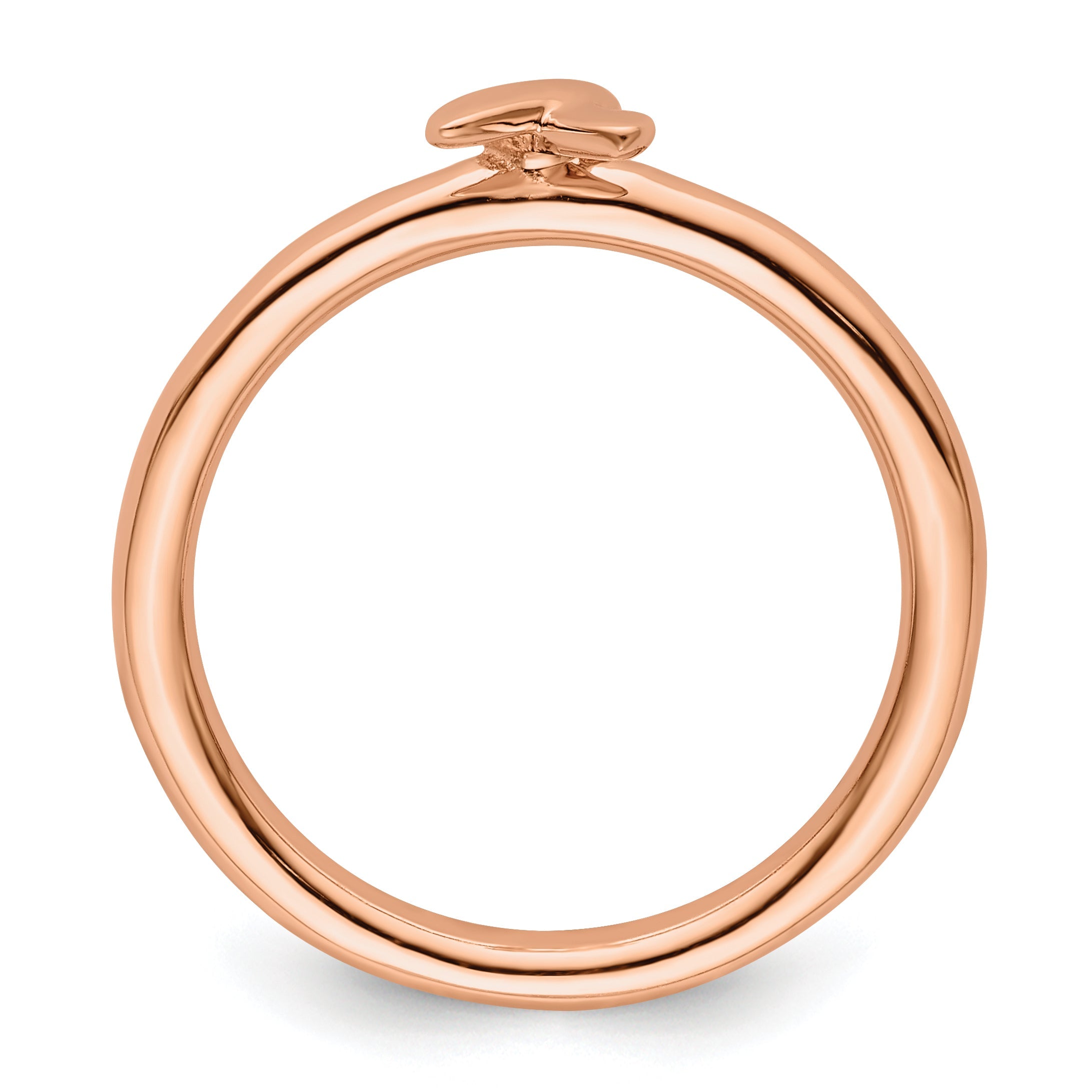 Sterlingsilber Stapelbar Expressions Roségold Bewusstsein Schleife Ring