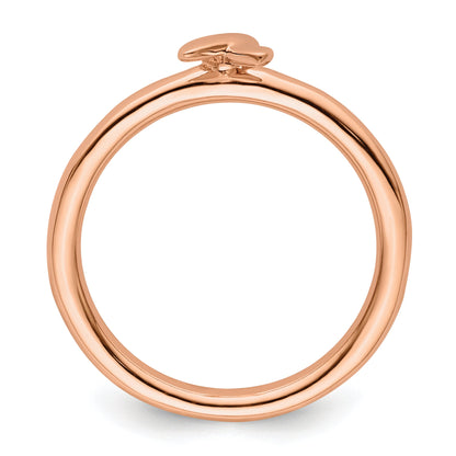 Sterlingsilber Stapelbar Expressions Roségold Bewusstsein Schleife Ring