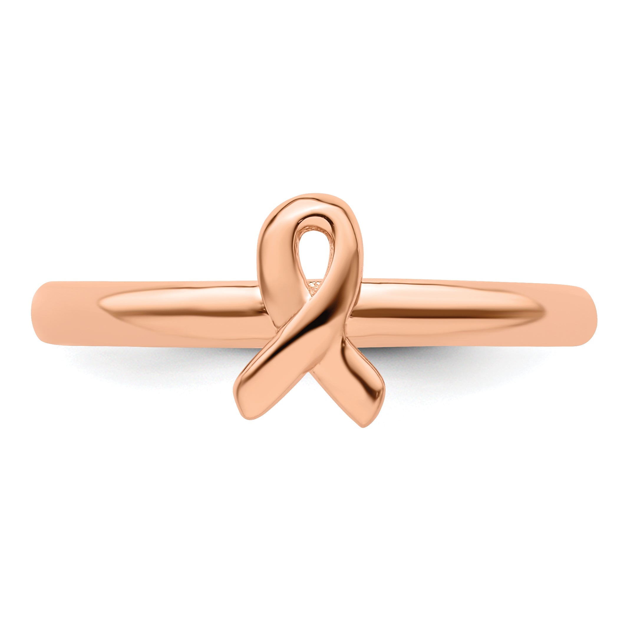 Sterlingsilber Stapelbar Expressions Roségold Bewusstsein Schleife Ring
