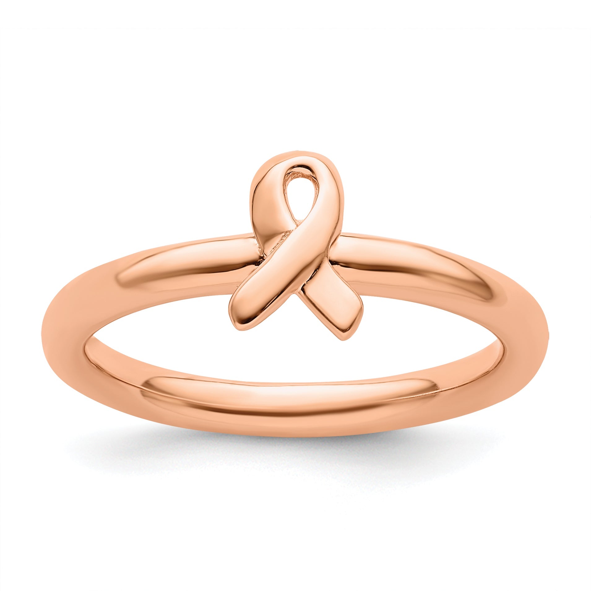 Sterlingsilber Stapelbar Expressions Roségold Bewusstsein Schleife Ring