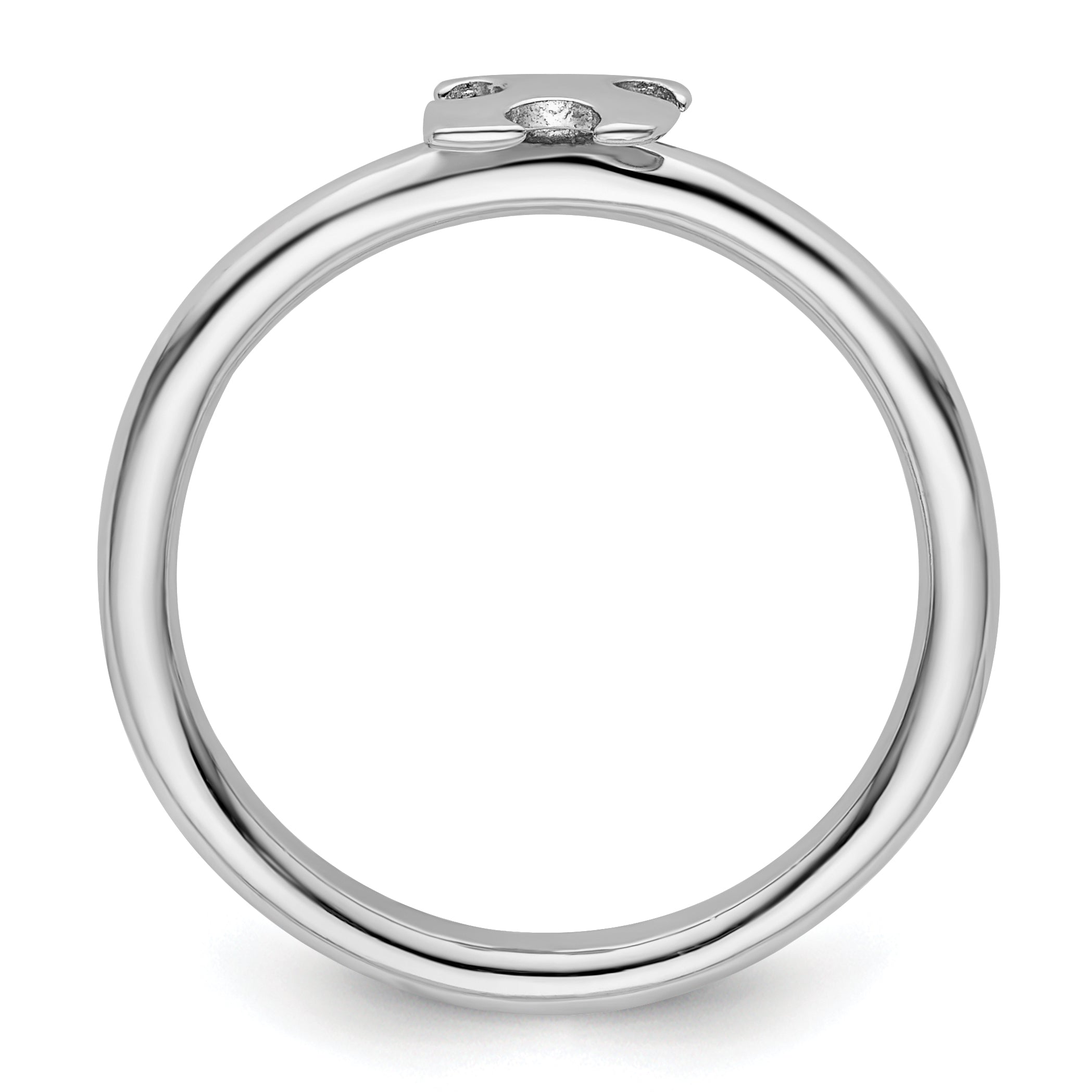 Sterlingsilber Stapelbar Exp. Rhodiniert Bewusstsein Puzzle Stück Ring