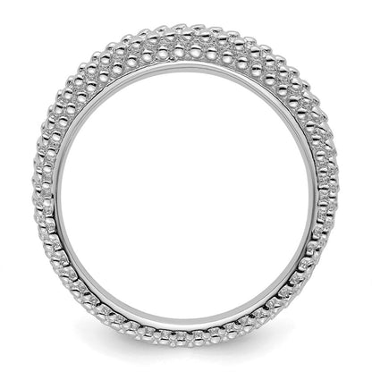Sterlingsilber Stapelbar Expressions Rhodiniert Gewölbt Ring