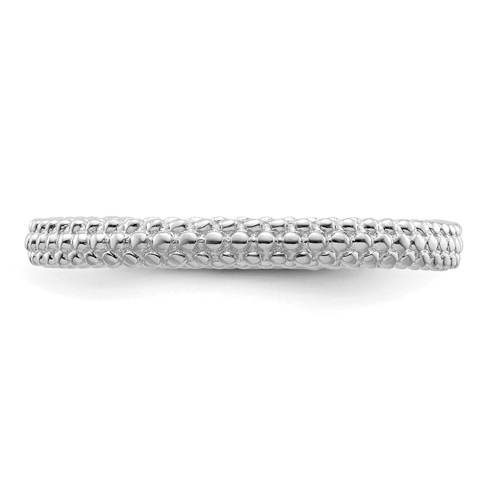 Sterlingsilber Stapelbar Expressions Rhodiniert Gewölbt Ring