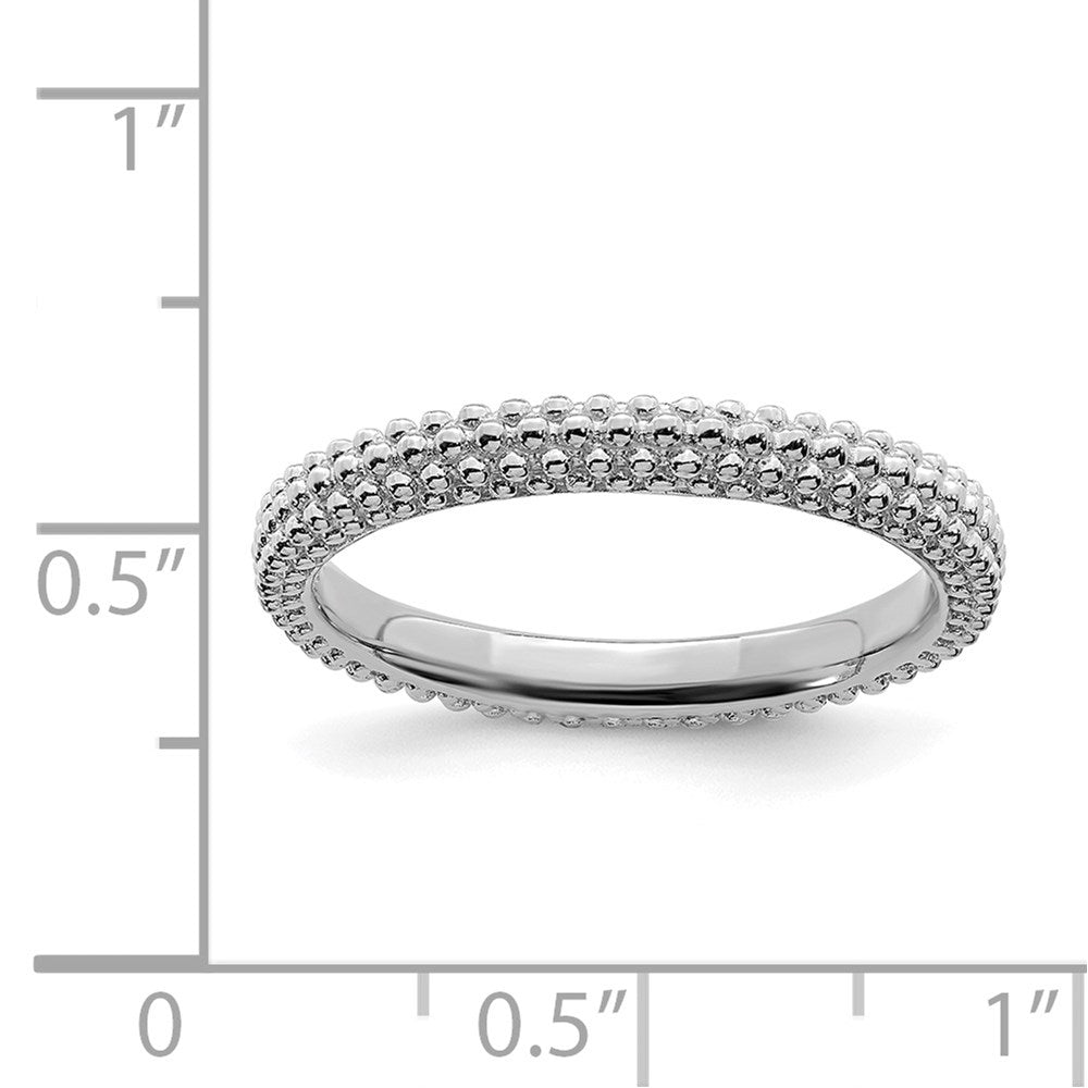 Sterlingsilber Stapelbar Expressions Rhodiniert Gewölbt Ring