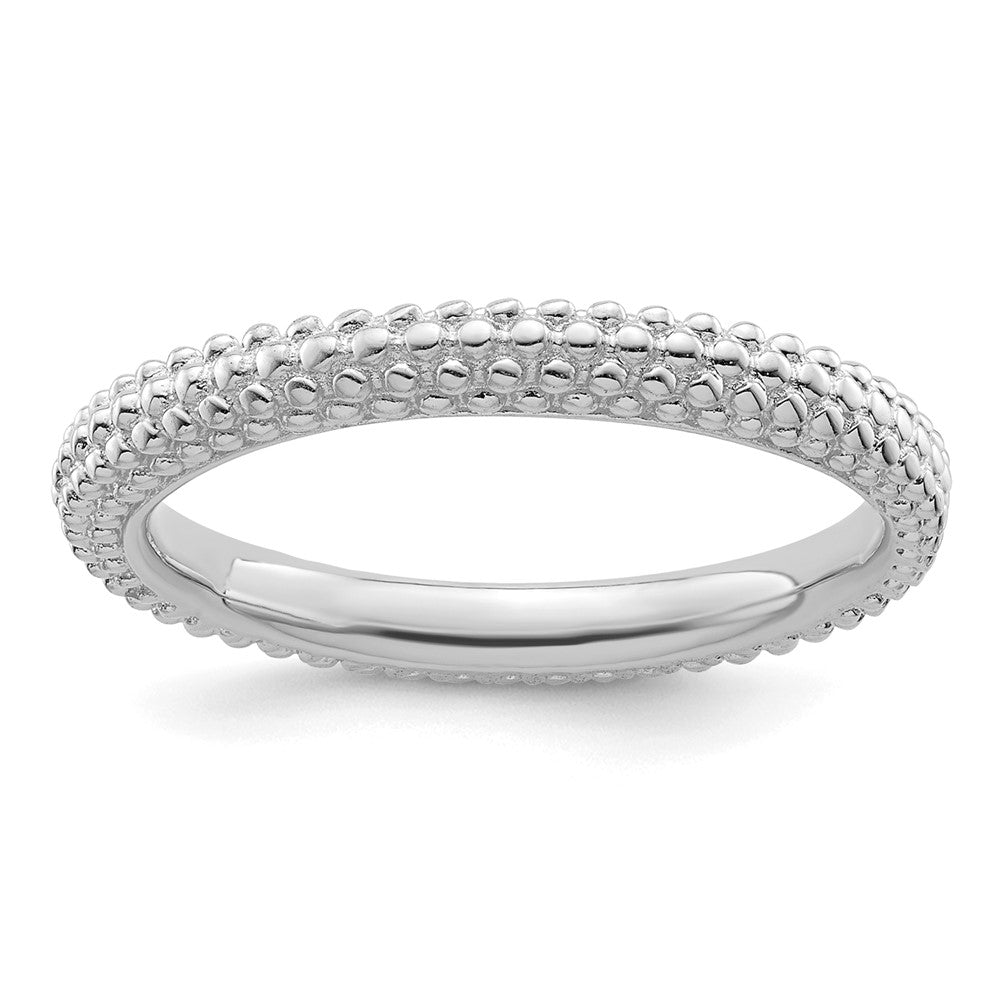 Sterlingsilber Stapelbar Expressions Rhodiniert Gewölbt Ring