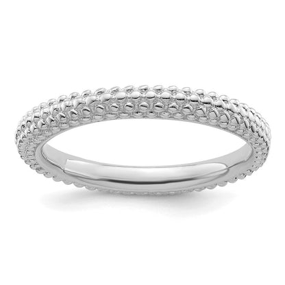 Sterlingsilber Stapelbar Expressions Rhodiniert Gewölbt Ring