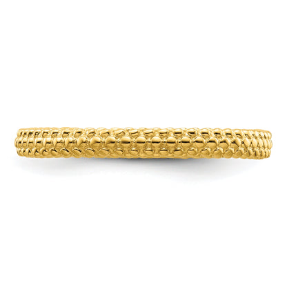 Sterlingsilber Stapelbar Expressions Vergoldet Gewölbt Ring