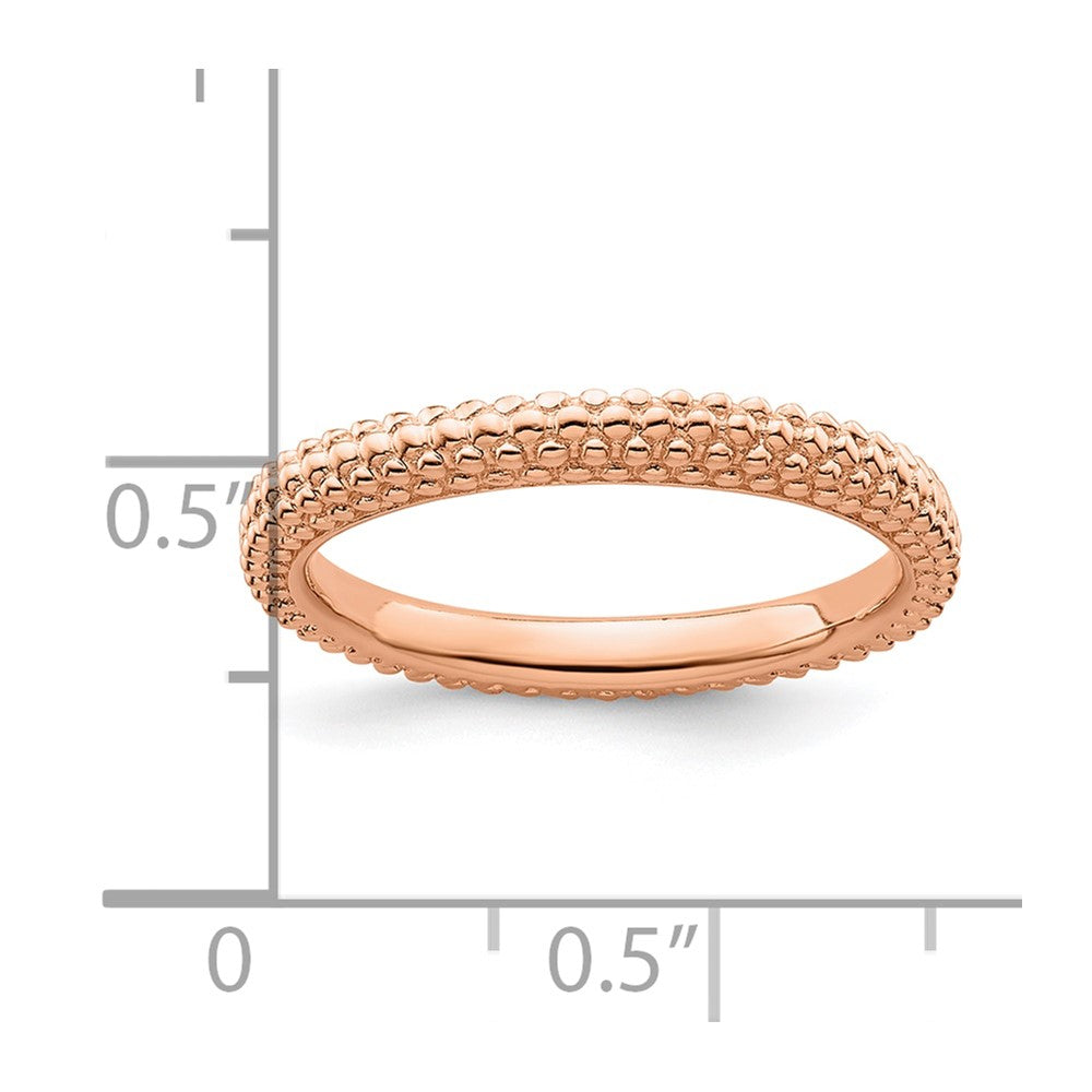 Sterlingsilber Stapelbar Expressions Rosa Beschichtet Gewölbt Ring