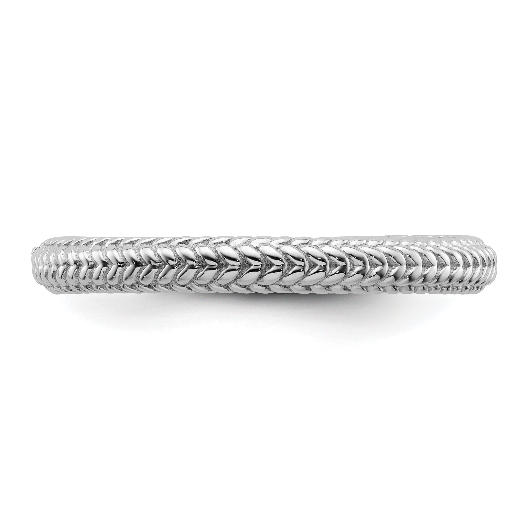 Sterlingsilber Stapelbar Expressions Rhodiniert Gewölbt Ring