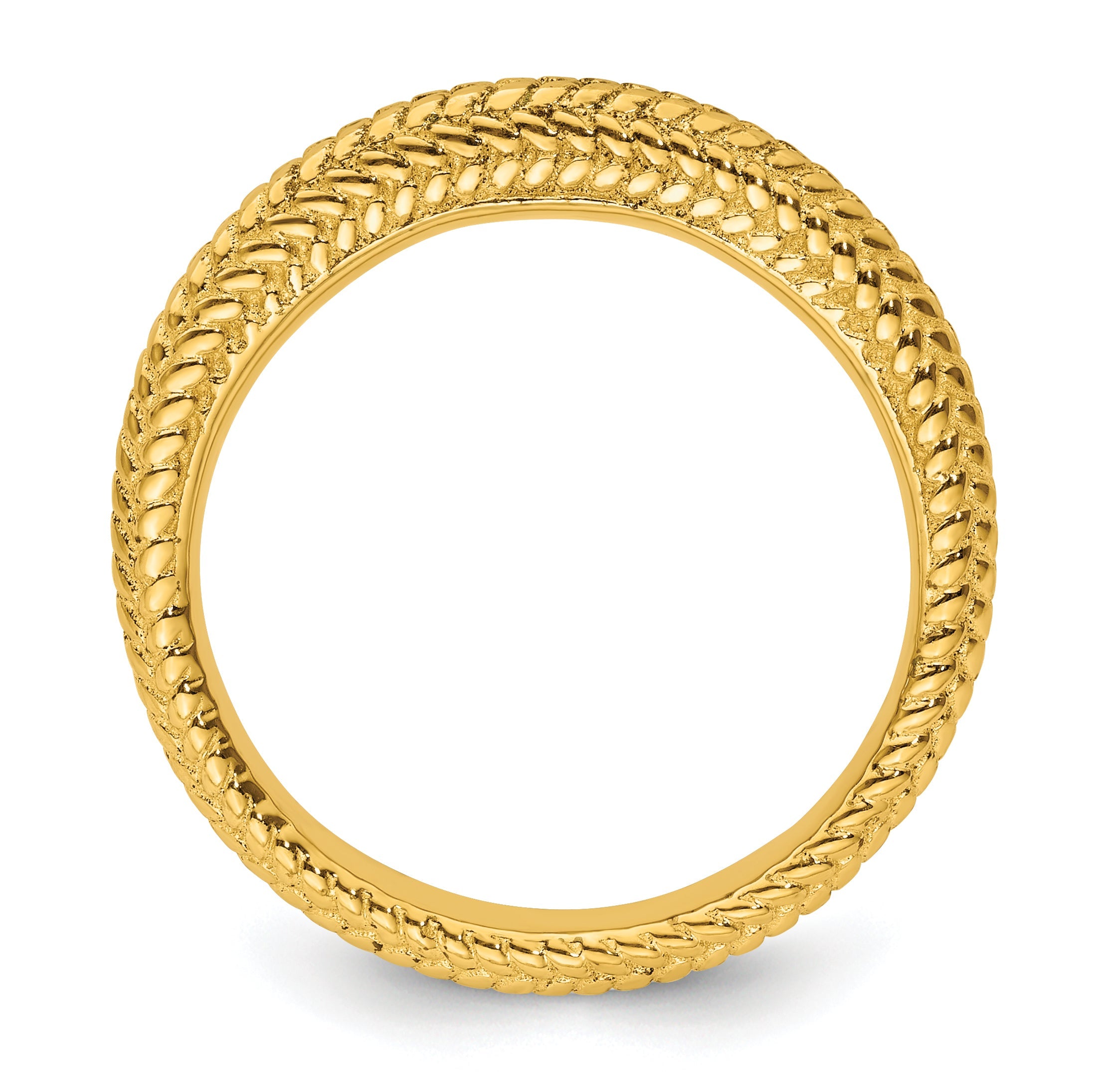 Sterlingsilber Stapelbar Expressions Vergoldet Gewölbt Ring