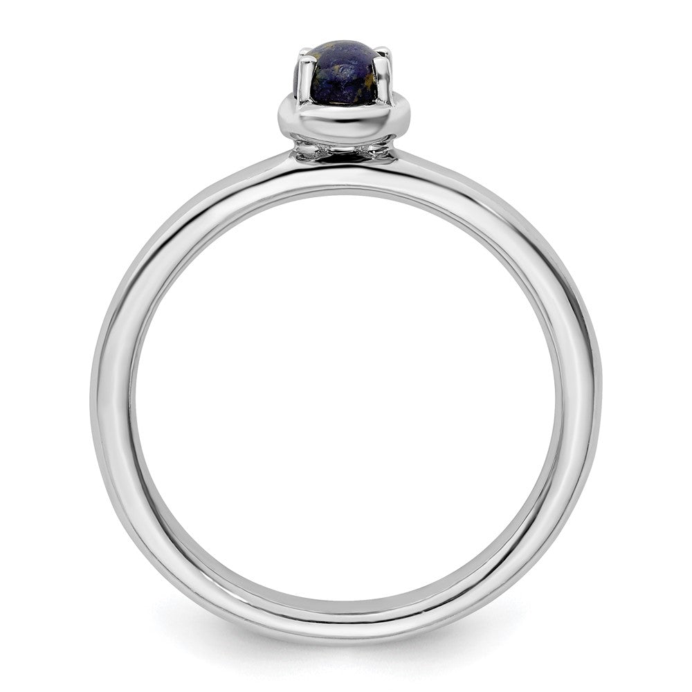 Sterlingsilber Stapelbar Expressions Lapis Poliert Ring