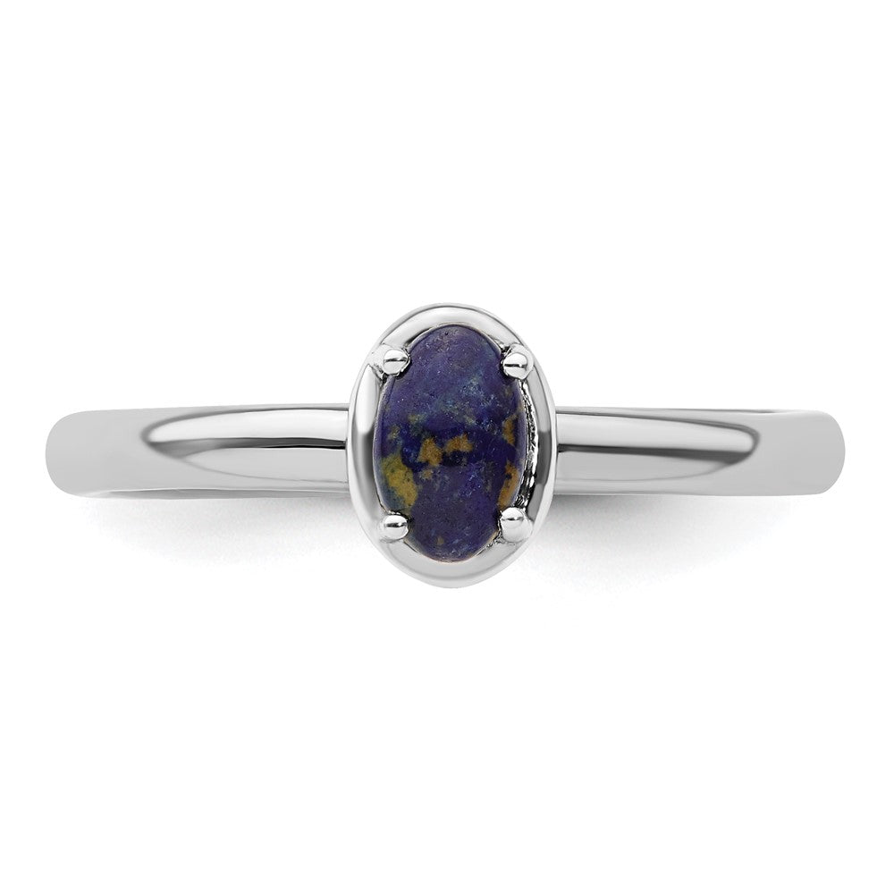 Sterlingsilber Stapelbar Expressions Lapis Poliert Ring