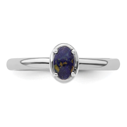 Sterlingsilber Stapelbar Expressions Lapis Poliert Ring