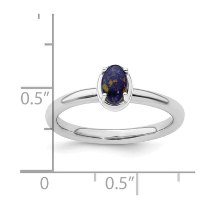 Sterlingsilber Stapelbar Expressions Lapis Poliert Ring