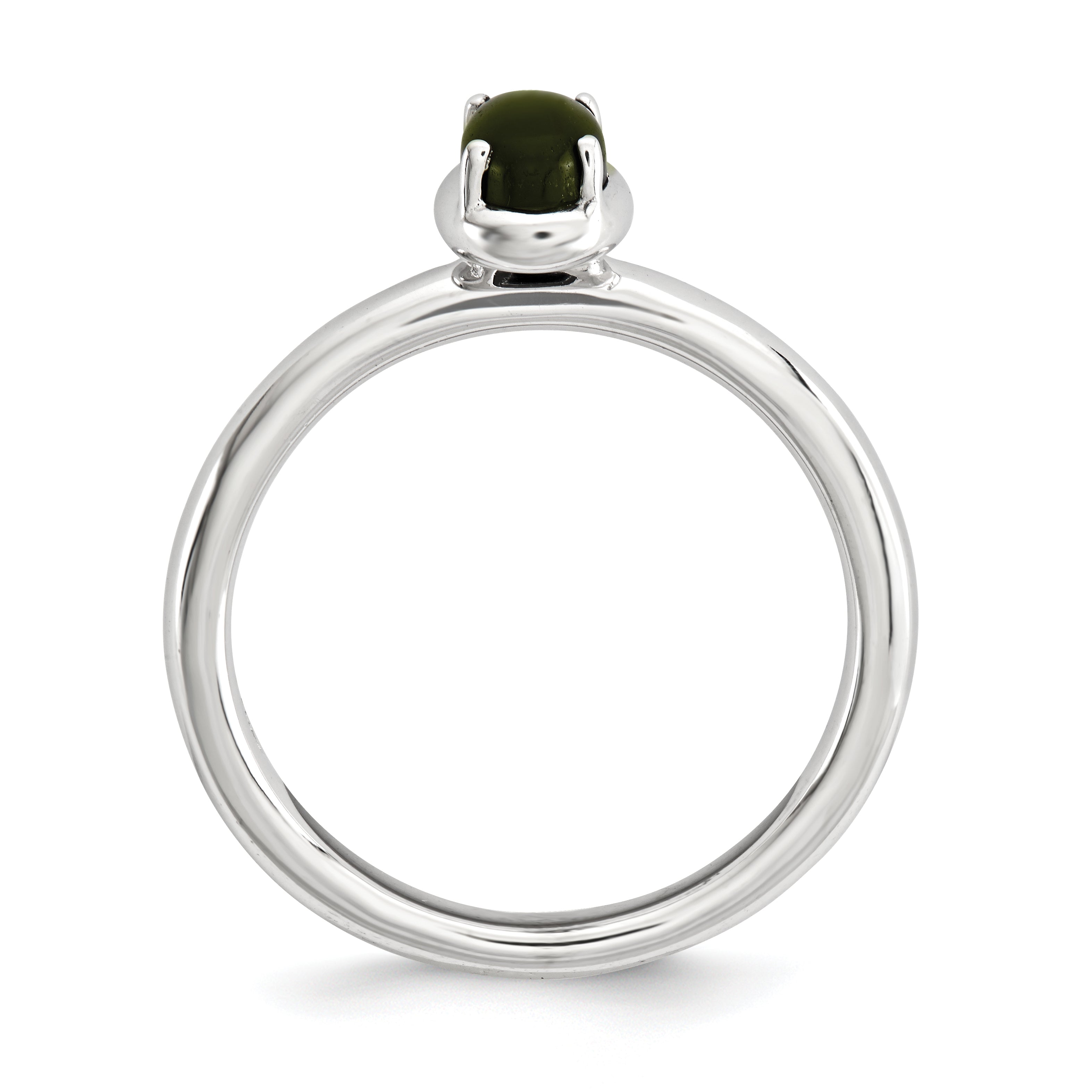 Sterlingsilber Stapelbar Expressions Onyx Poliert Ring