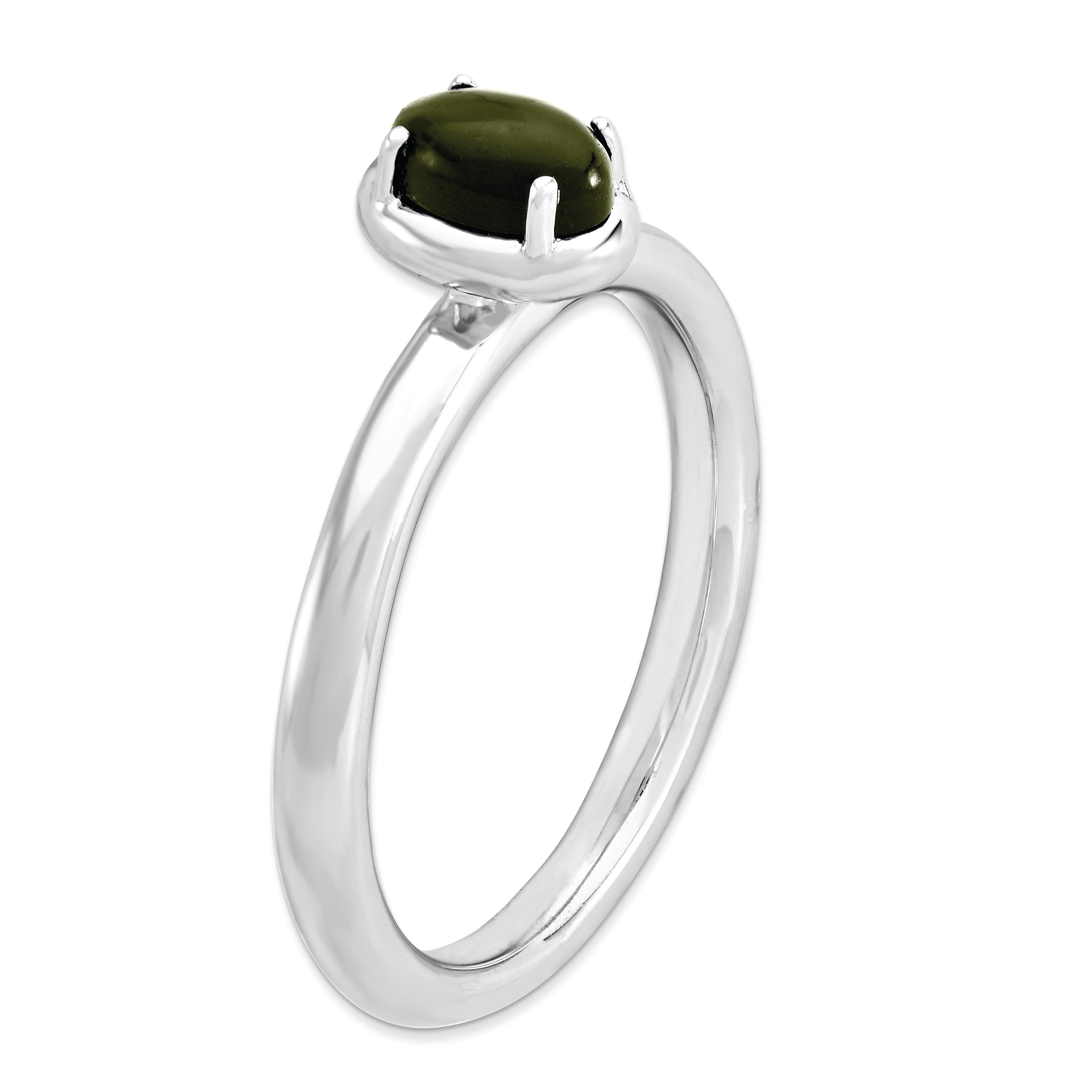 Sterlingsilber Stapelbar Expressions Onyx Poliert Ring