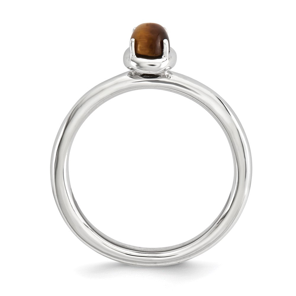 Sterlingsilber Stapelbar Expressions Tiger Auge Poliert Ring