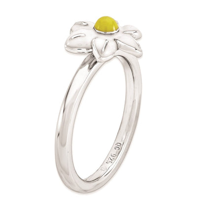 Sterlingsilber Stapelbar Expressions Jonquil Ring (size 6 Nur)