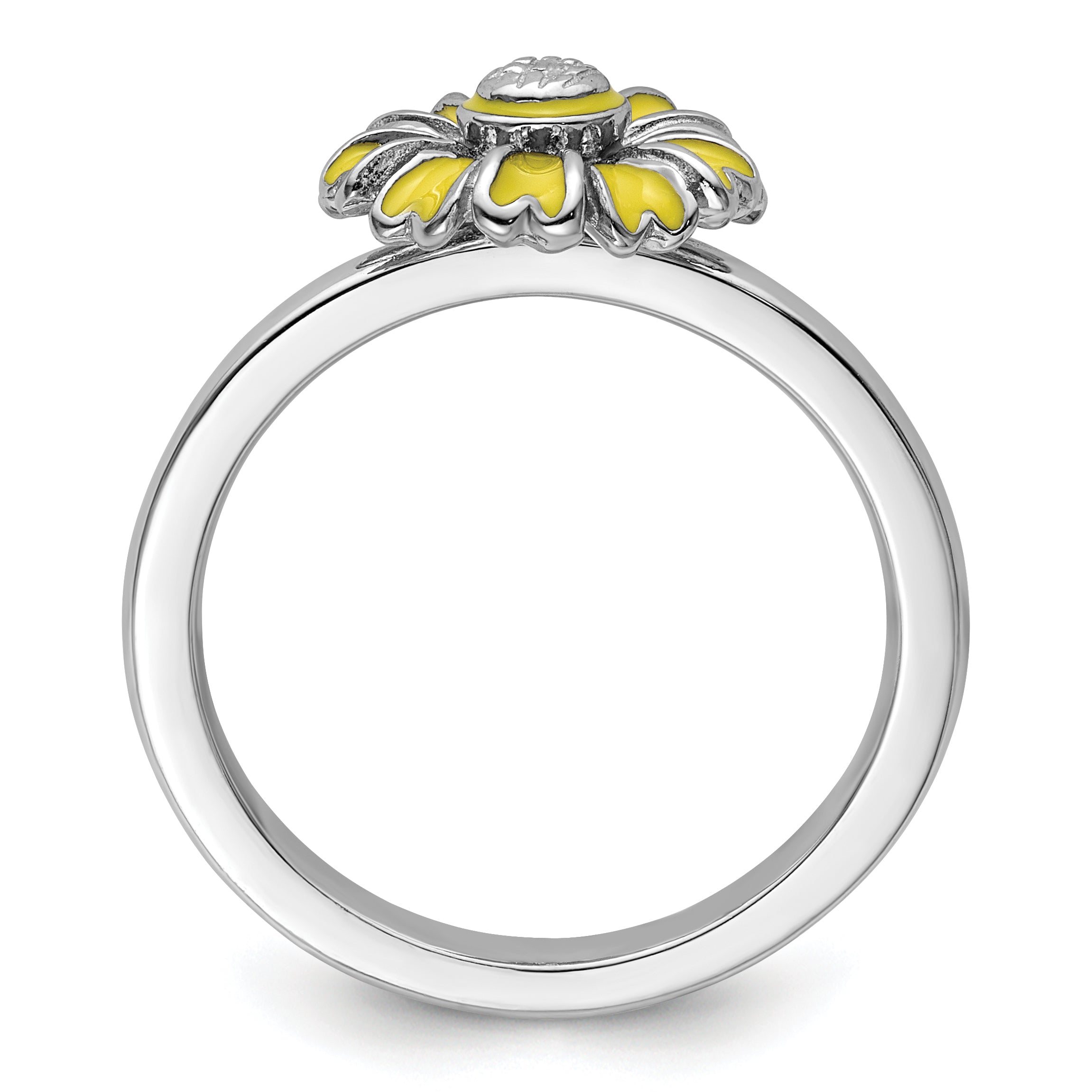 Sterlingsilber Stapelbar Expressions Gänseblümchen Ring