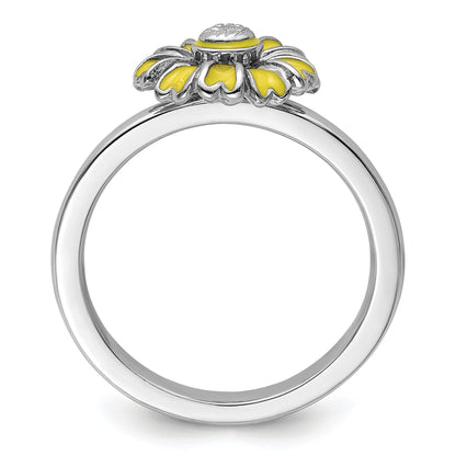 Sterlingsilber Stapelbar Expressions Gänseblümchen Ring