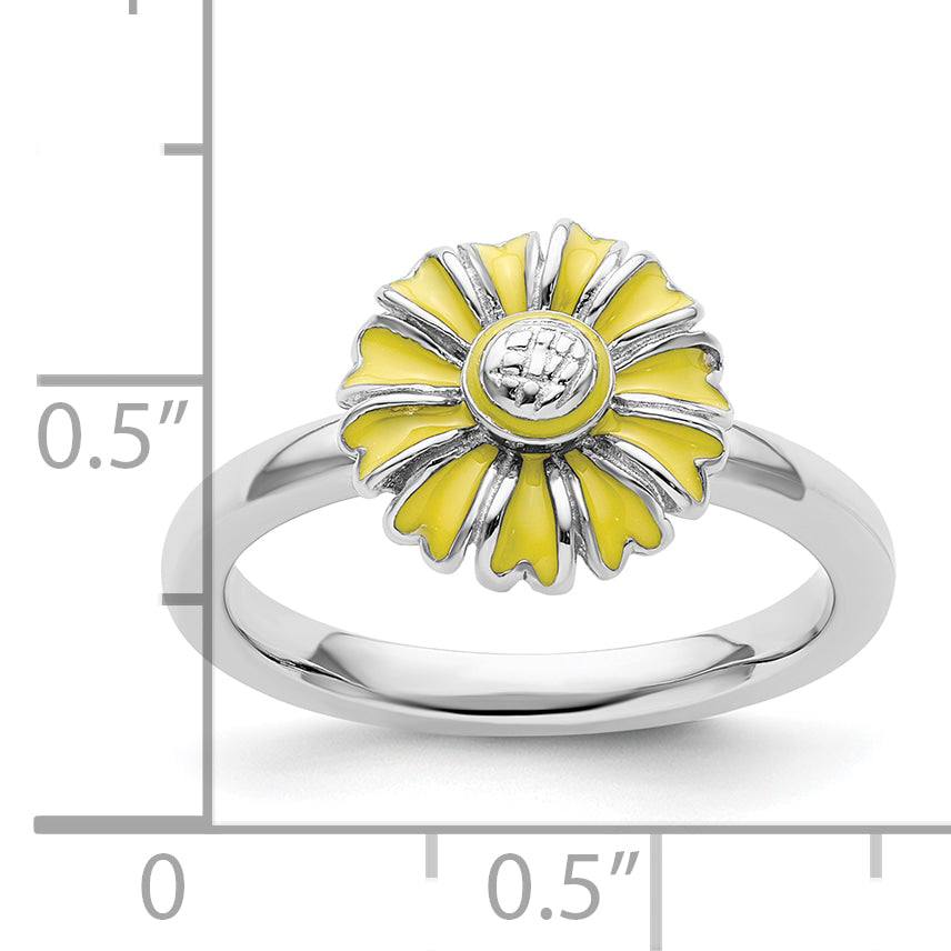 Sterlingsilber Stapelbar Expressions Gänseblümchen Ring