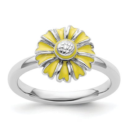 Sterlingsilber Stapelbar Expressions Gänseblümchen Ring