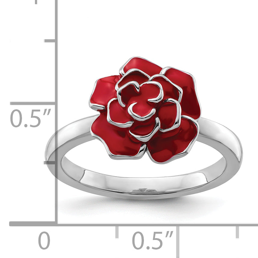 Sterlingsilber Stapelbar Expressions Rose Ring