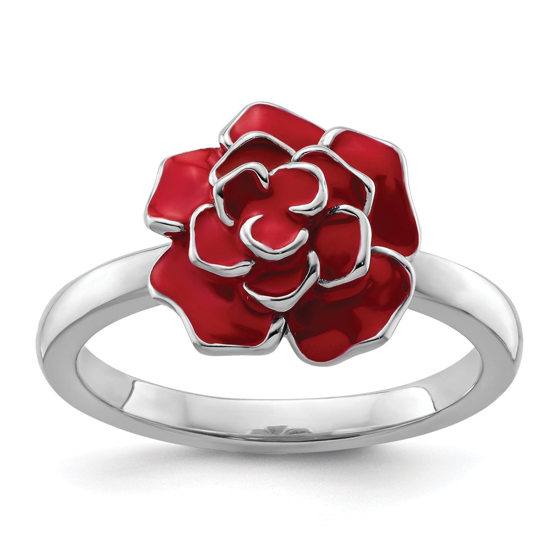 Sterlingsilber Stapelbar Expressions Rose Ring
