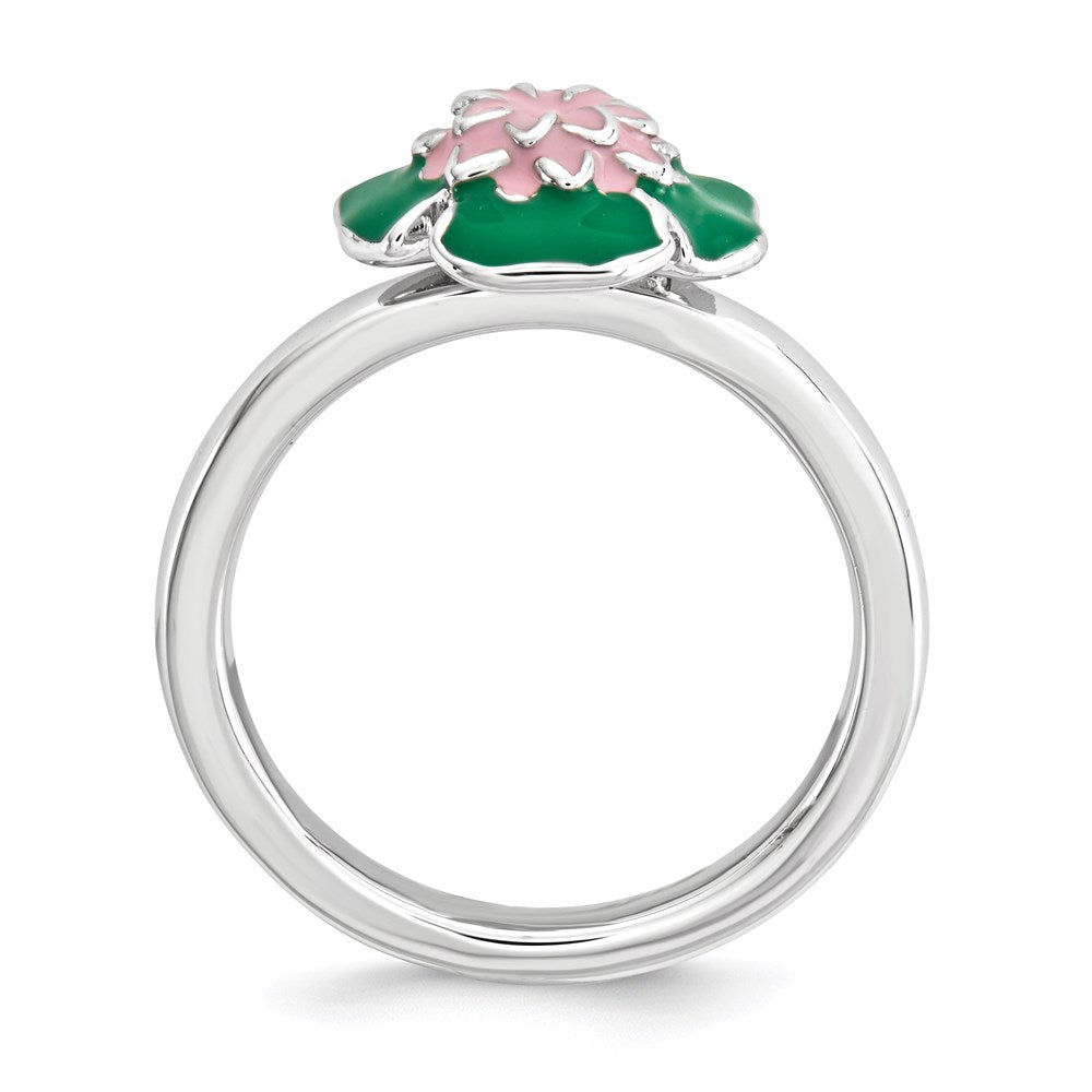 Sterlingsilber Stapelbar Expressions Water Lilie Ring (size 5 Nur)