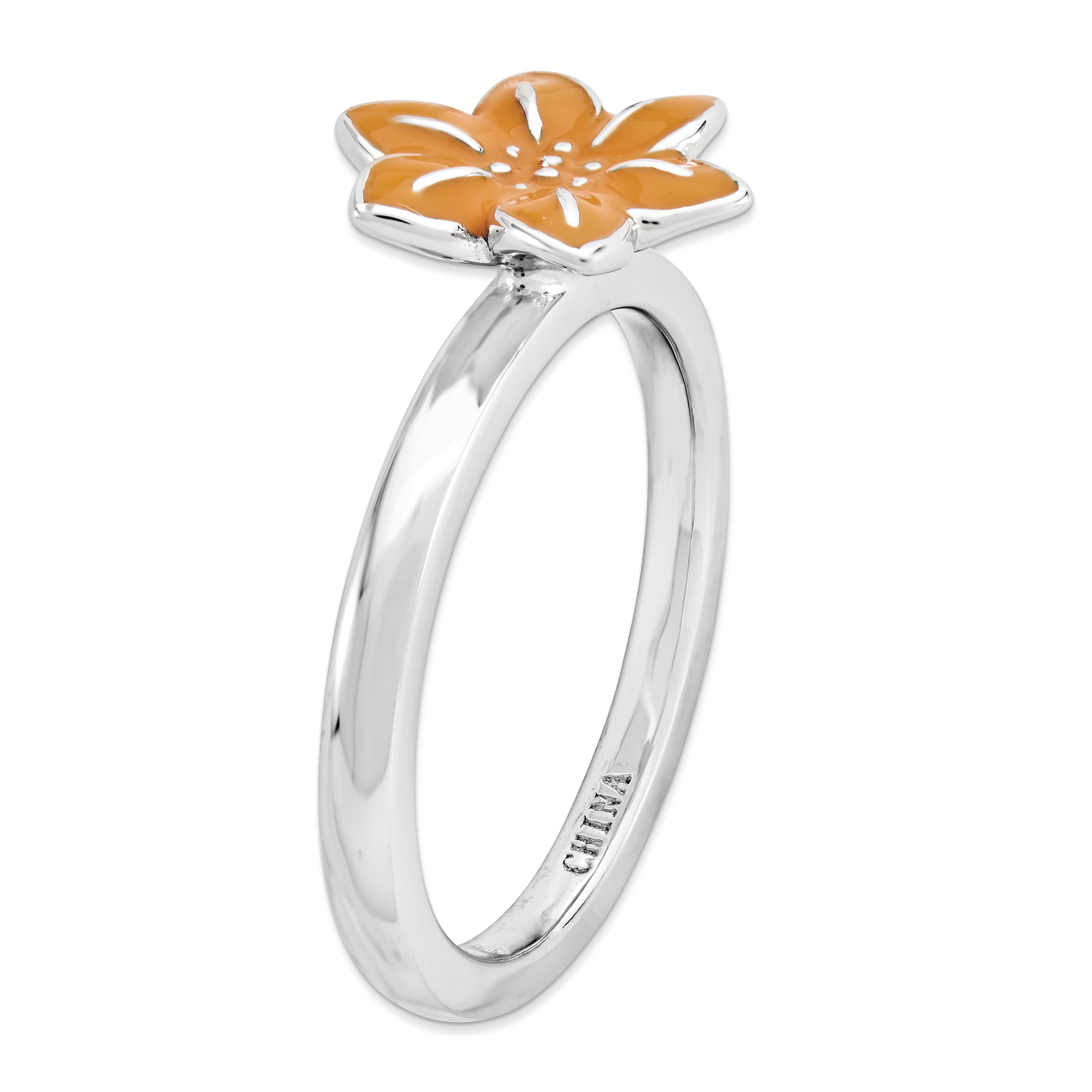 Sterlingsilber Stapelbar Expressions Gladiolus Ring
