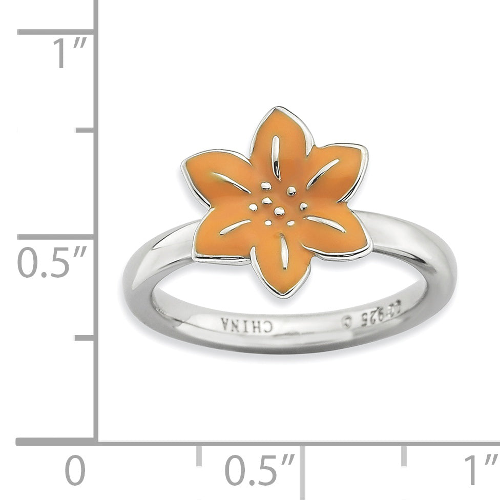 Sterlingsilber Stapelbar Expressions Gladiolus Ring