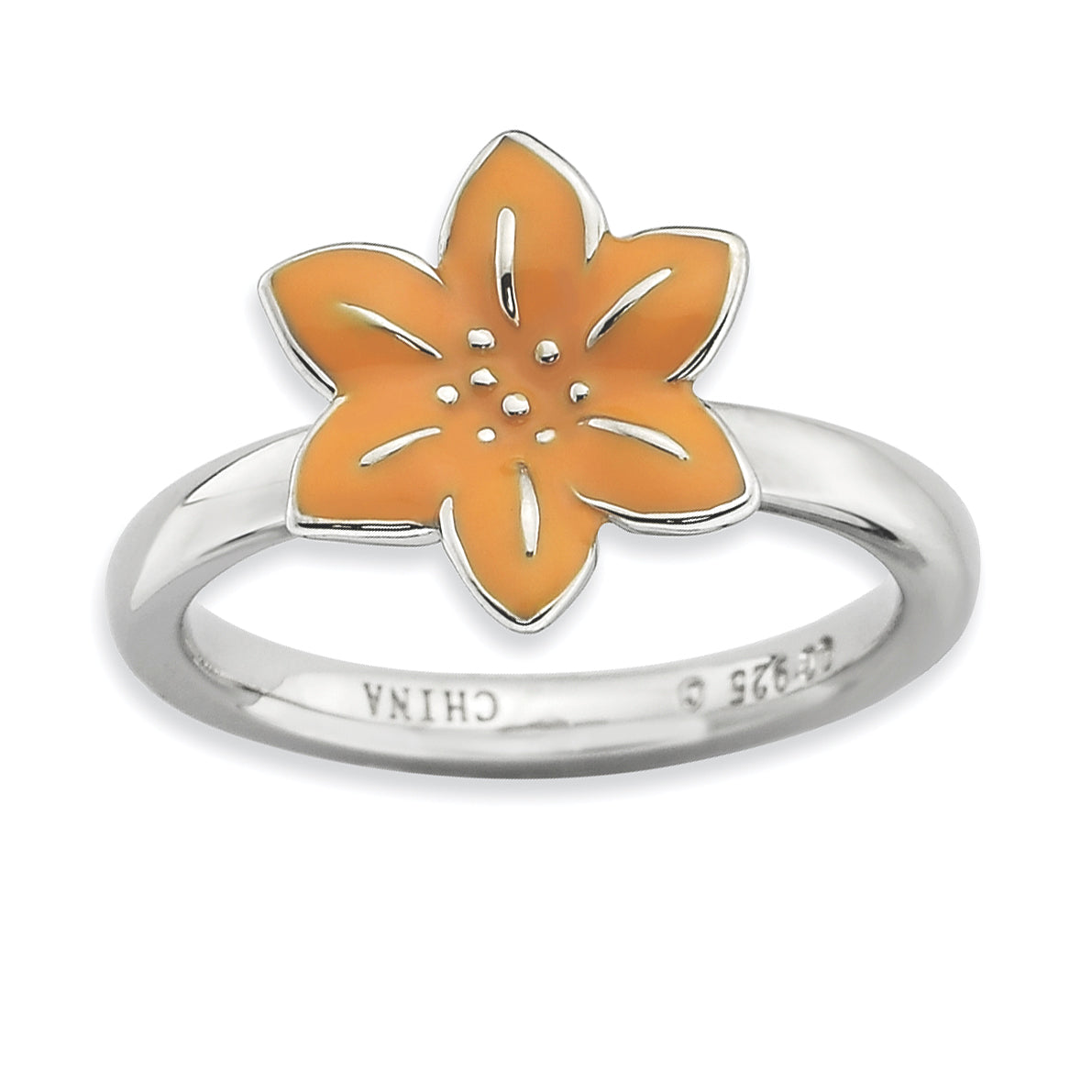Sterlingsilber Stapelbar Expressions Gladiolus Ring