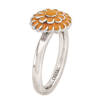 Sterlingsilber Stapelbar Expressions Chrysanthemum Ring