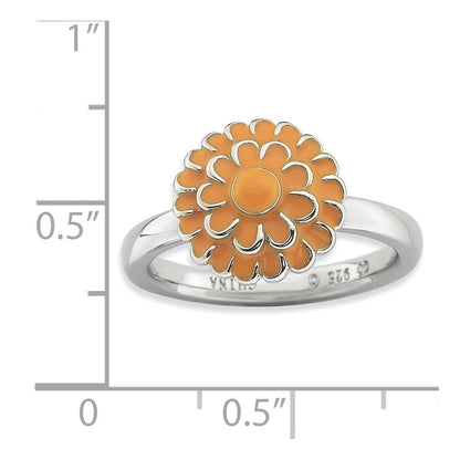 Sterlingsilber Stapelbar Expressions Chrysanthemum Ring