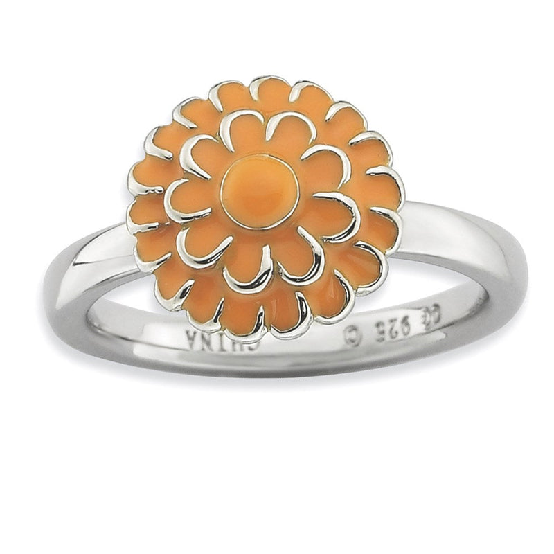 Sterlingsilber Stapelbar Expressions Chrysanthemum Ring