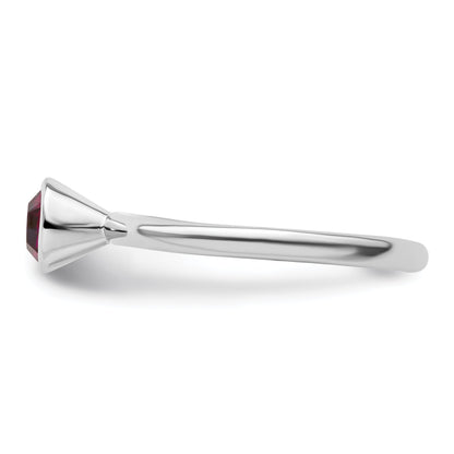 Sterlingsilber Stapelbar Expressions Hoch 5mm February Kristall Ring